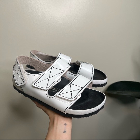 Birkenstock Shoes - Birkenstock Milano Proenza Schouler black and white sandals size 36